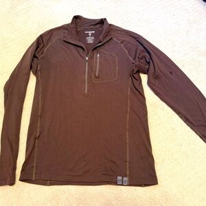 KUIU Brown Long Sleeve merino wool quarter zip size M